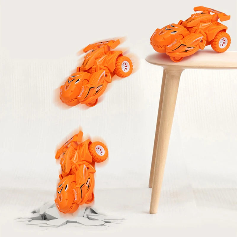 2 IN 1 Dinosaur Deformation Car Model Toy 🚗🦖 - One Step Action Collision Transformation Mini Vehicle for Boys | Kids Gift 🎁