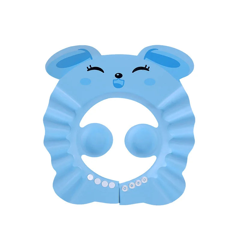 Adjustable Baby Shower Cap 👶 – Tear-Free Kids Shampoo Hat with Ear & Eye Protection for Bath Time
