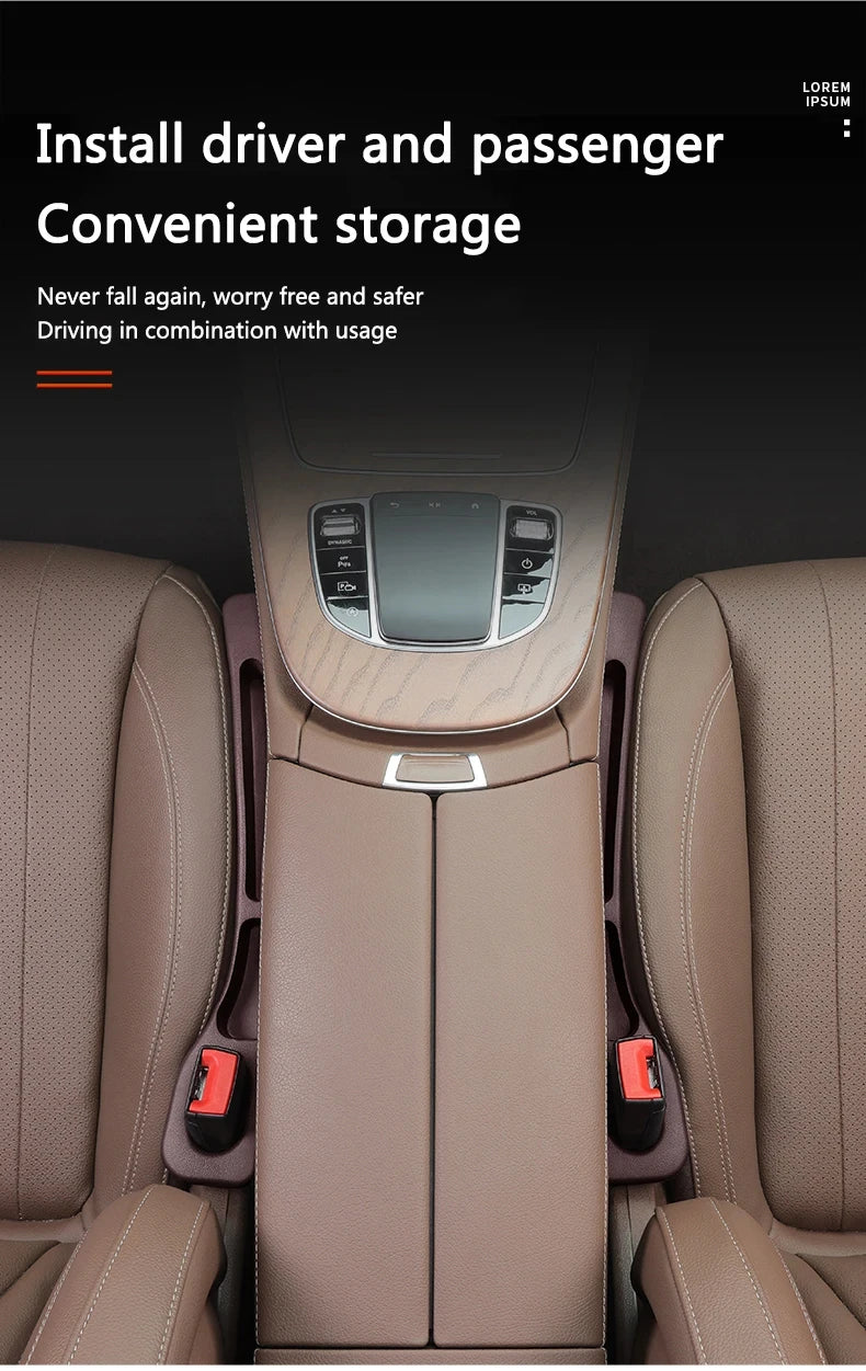 2pcs Car Seat Gap Filler Organizer Waterproof Car Seat Gap Plug Strip with 2 Grooves – Auto Interior Accessories 🚗