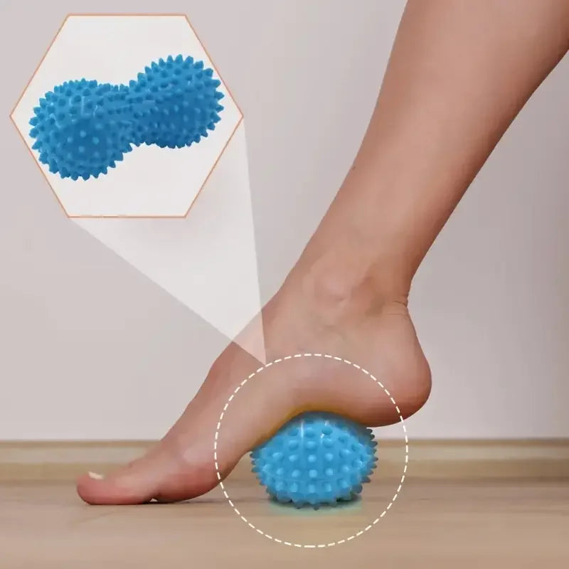 Peanut Spiky Massage Ball for Foot & Muscle Pain Relief 🌟 | Myofascial Roller for Stress & Relaxation