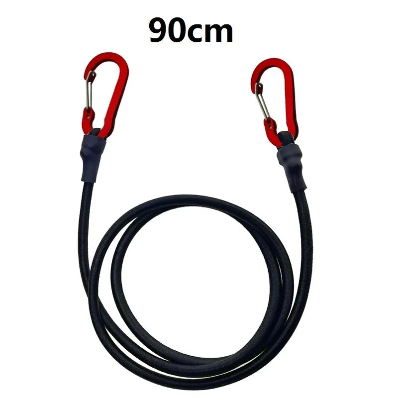 💪 Heavy Duty Bungee Cord with Carabiner Hooks – Elastic Tie Strap for Kayak 🚣‍♂️, Cycling 🚴, Luggage 🧳 & Camping 🏕️ Accessories