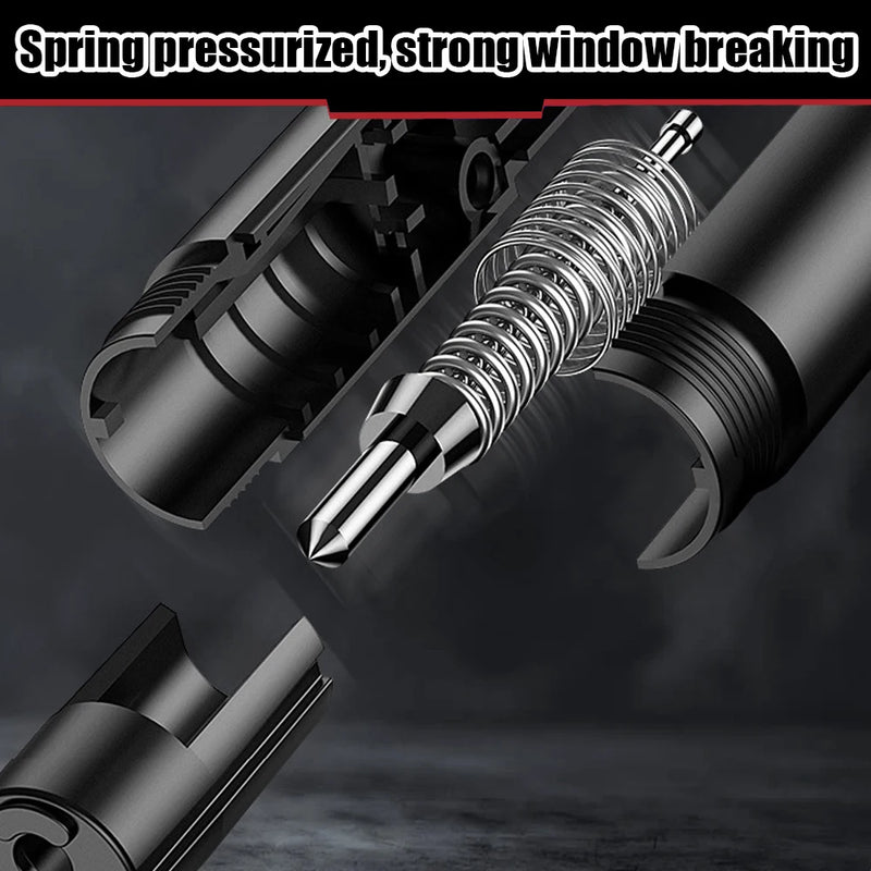 🚗 2-in-1 Car Safety Hammer | Emergency Glass Breaker & Seat Belt Cutter – High-Hardness Tungsten Steel Escape Tool