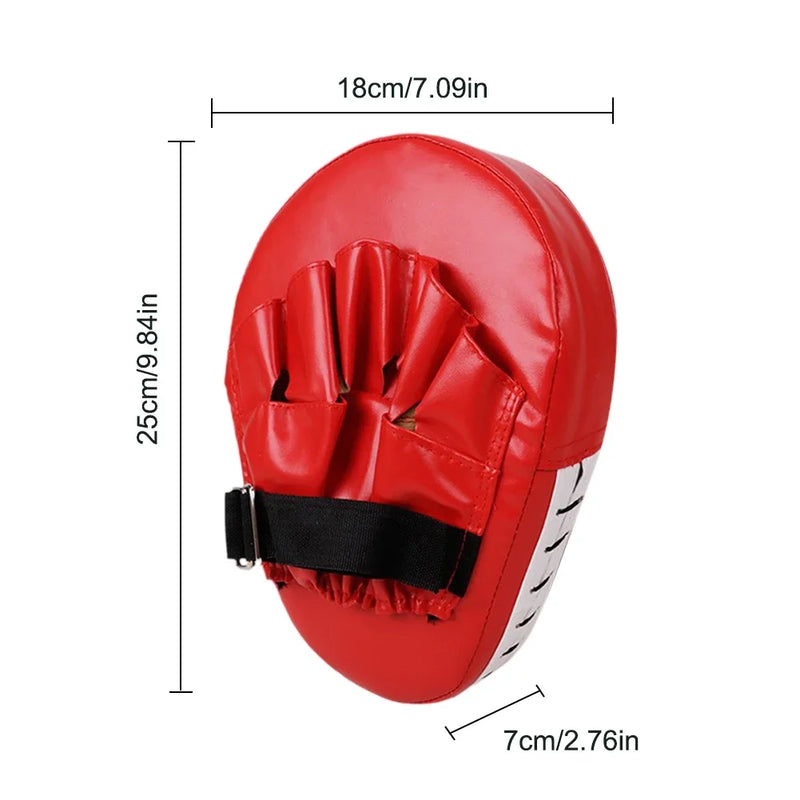 PU Leather Kickboxing Gloves & Punch Target Bag for MMA, Karate, Muay Thai & Sanda Training (Adults & Kids)