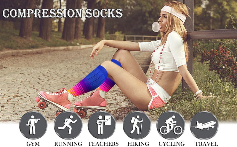 SlimFit™ Compression Socks – Unisex Calf Support for Varicose Veins, Sports & Daily Wear