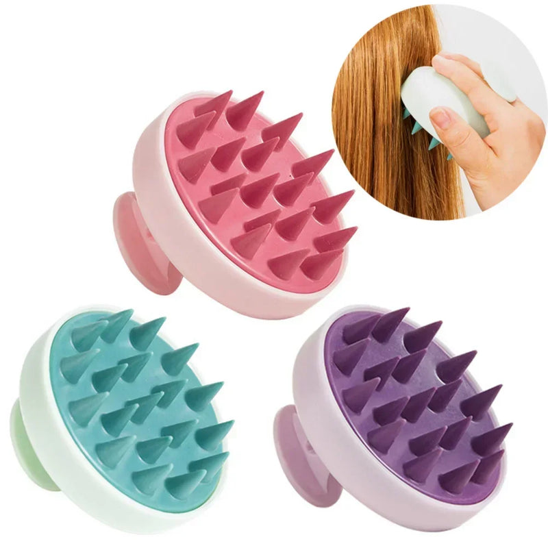 Silicone Scalp Massager Brush 🛁 | Hair Washing & Shampoo Scrubber for Healthy Scalp & Growth
