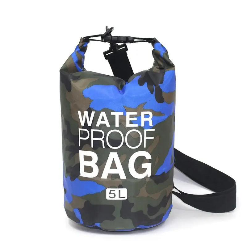 30L Camouflage Waterproof Dry Bag 🌊 | PVC-Coated Sack for Rafting, Trekking & Diving Adventures