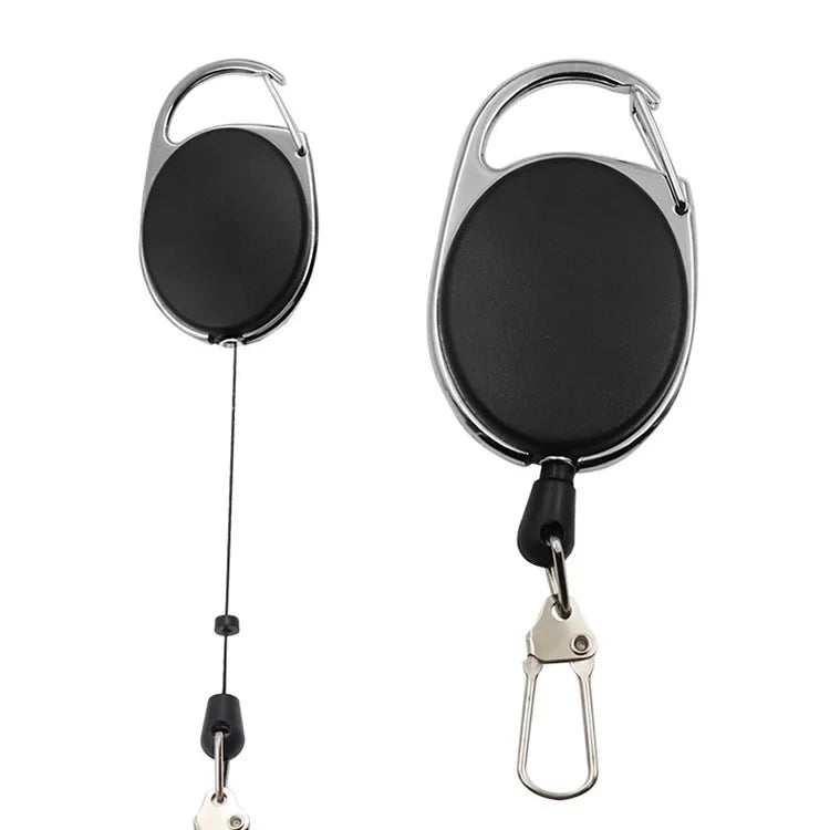 Fly Fishing Zinger Retractor 🔄 | Retractable Key Chain Reel with Spring Clip – 1–4pcs Tool Holder 🎣