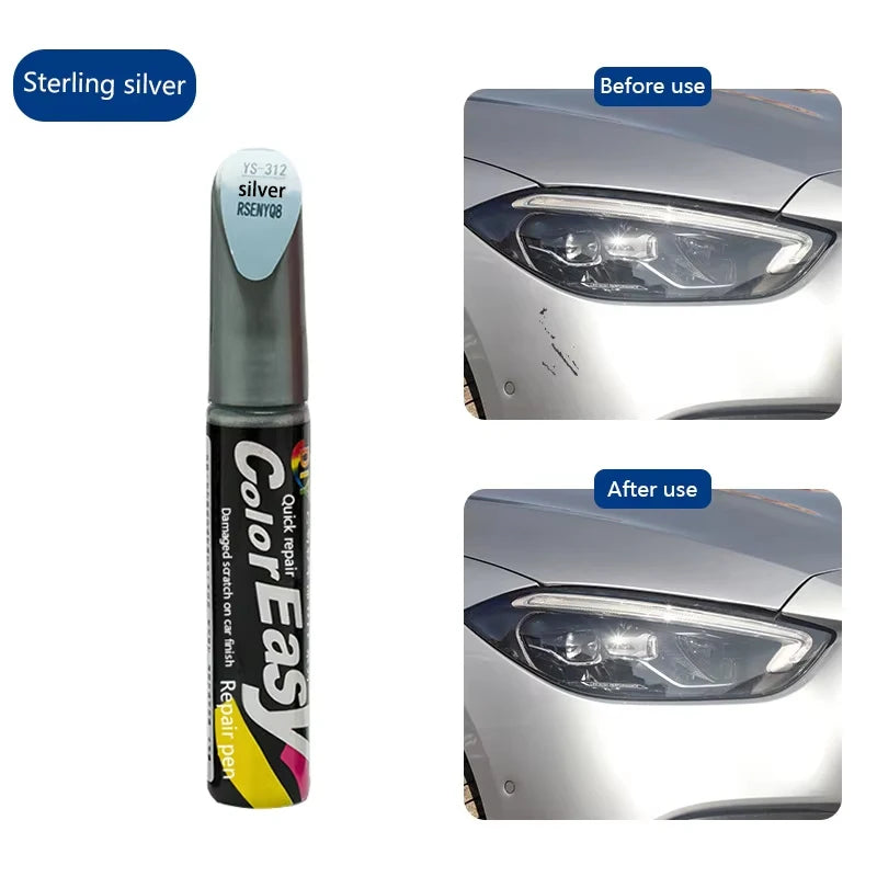 Car Scratch Repair Pen – Touch-Up Paint for Pearl White, Black, Silver Cars