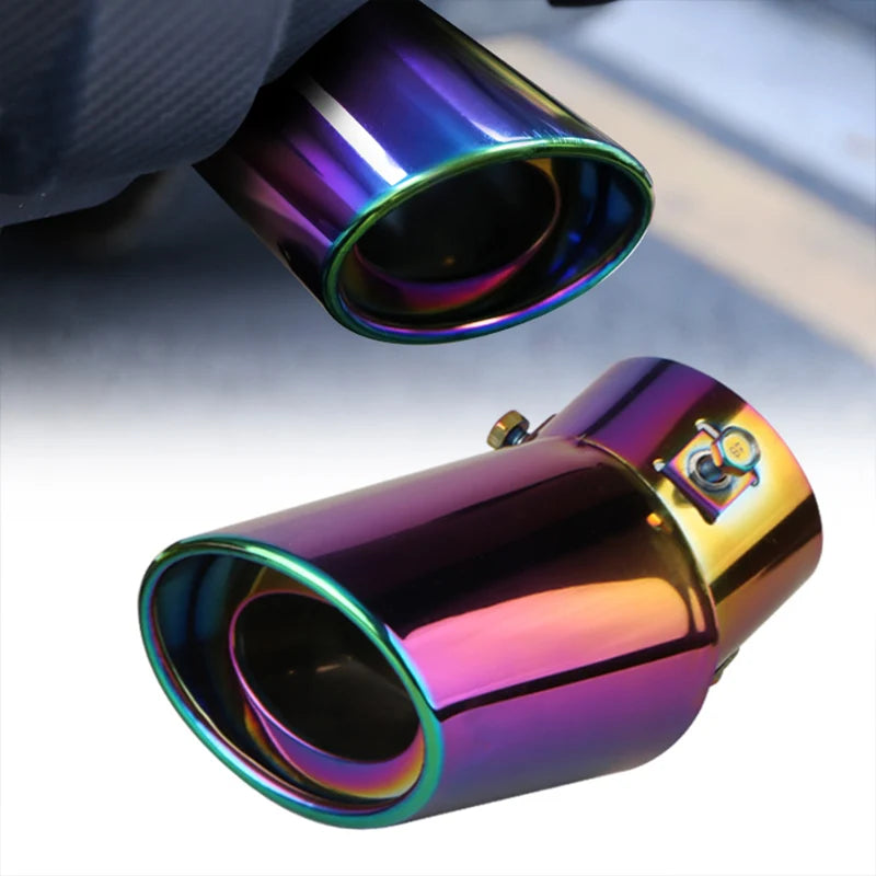 2.5" Stainless Steel Chrome Exhaust Tip for Cars - Universal Muffler Tailpipe Tip Upgrade