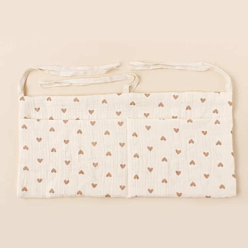 Baby Bedside Organizer 🍼 | Portable Diaper Caddy with Dual Pockets for Newborn Essentials