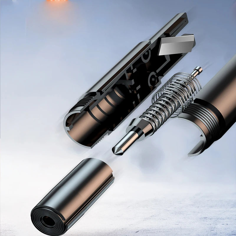 🚗 2-in-1 Car Safety Hammer | Emergency Glass Breaker & Seat Belt Cutter – High-Hardness Tungsten Steel Escape Tool