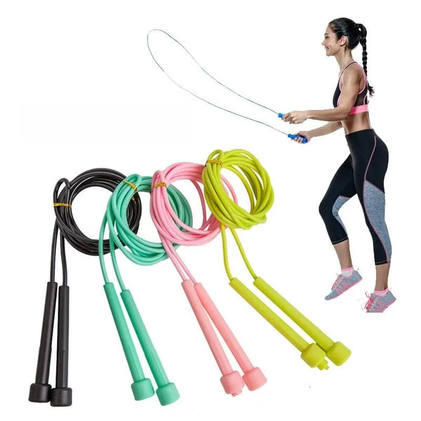 2.8M PVC Speed Skipping Rope – Adjustable jump rope for fitness, weight loss, and gym training for adults and kids.