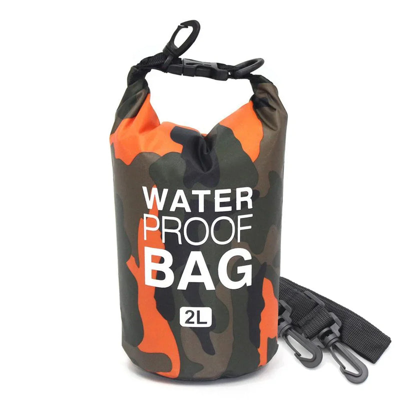 30L Camouflage Waterproof Dry Bag 🌊 | PVC-Coated Sack for Rafting, Trekking & Diving Adventures