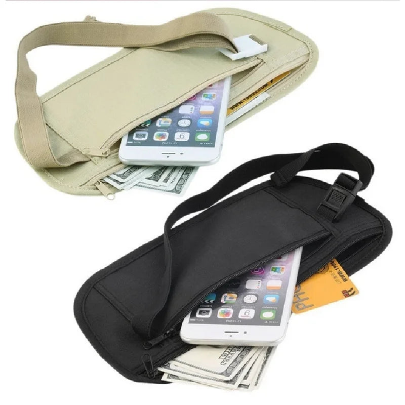 Invisible Travel Money Belt 💼 | Hidden Waist Bag for Running, Hiking & Travel 🏃✈️
