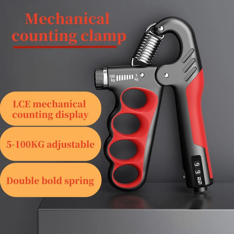 💪 Adjustable Hand Grip Strengthener 5-100kg | Wrist & Forearm Exerciser for Gym & Recovery