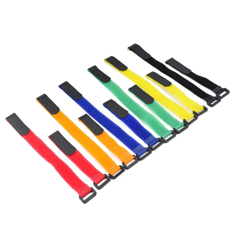5pcs Universal Bike Handlebar Strap – Nylon Flashlight Holder & Tie-Down Bands