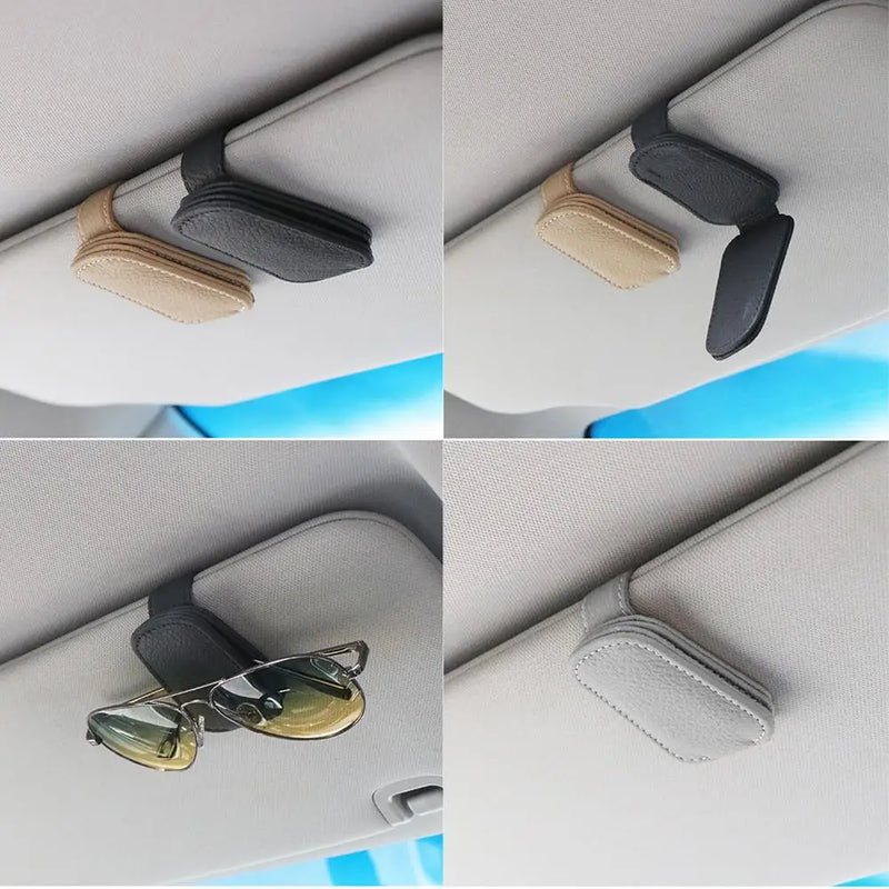 Universal Car Visor Sunglasses Clip & Organizer – Eyeglasses, Cards, Pen Holder