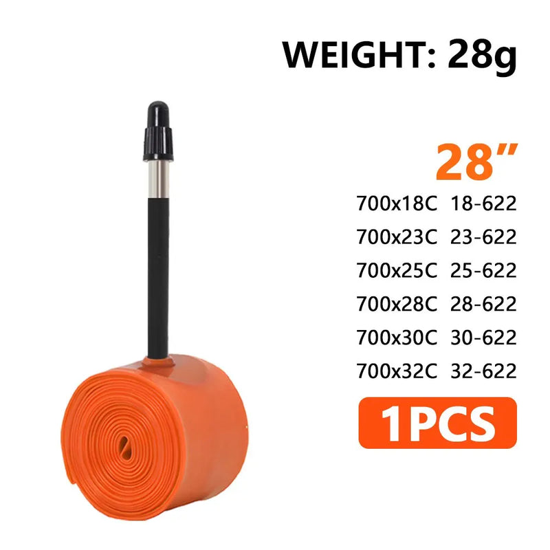 ThinkRider Ultralight 28g Bike Inner Tube - 700x18/25/28/32 TPU Material, 65mm French Valve 🚴‍♂️🚲