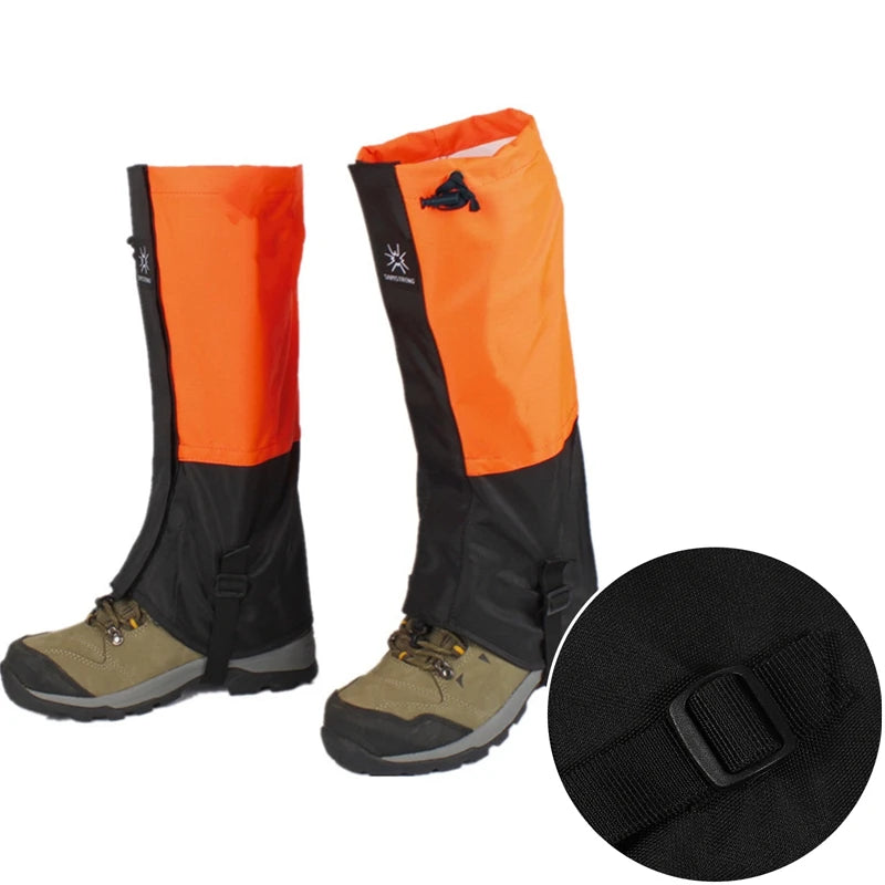 Waterproof Hiking Leg Gaiters – Long Tube Leg Covers with Elastic Strap for Outdoor, Skiing & Climbing Protection 🏔️💧