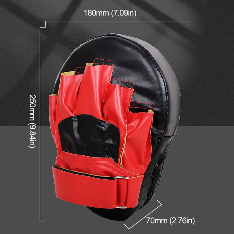 PU Leather Kickboxing Gloves & Punch Target Bag for MMA, Karate, Muay Thai & Sanda Training (Adults & Kids)