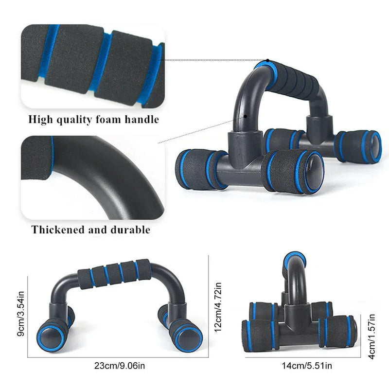 U-Shaped Push-up Rack with Hand Sponge Grip – Fitness Equipment for Home Gym & Muscle Training 💪