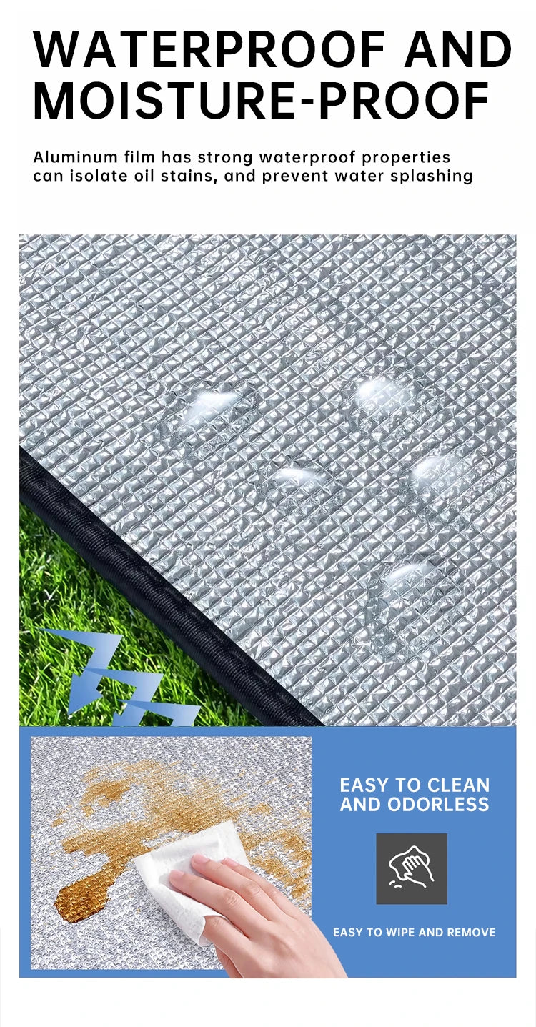 Waterproof Outdoor Picnic Mat 🏕️ | Double-Sided Aluminum Camping & Beach Blanket