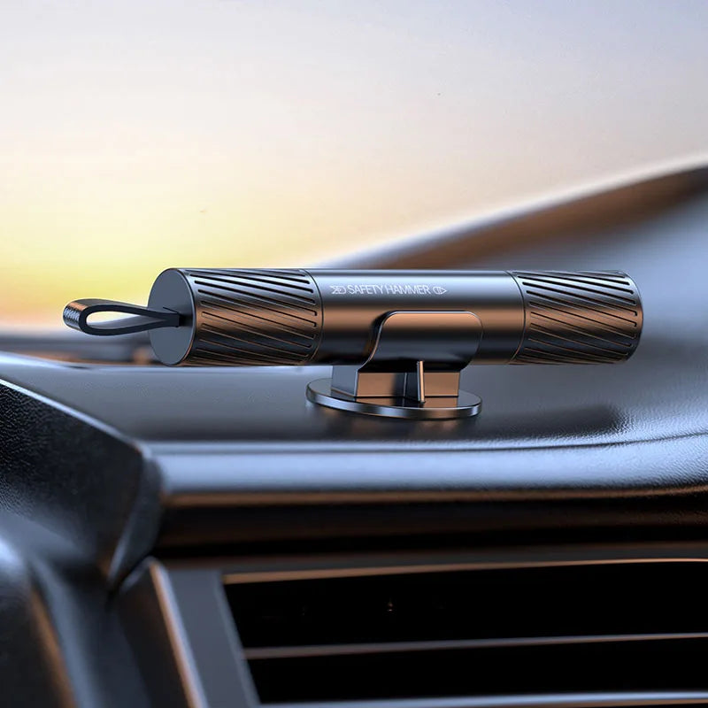 🚗 2-in-1 Car Safety Hammer | Emergency Glass Breaker & Seat Belt Cutter – High-Hardness Tungsten Steel Escape Tool