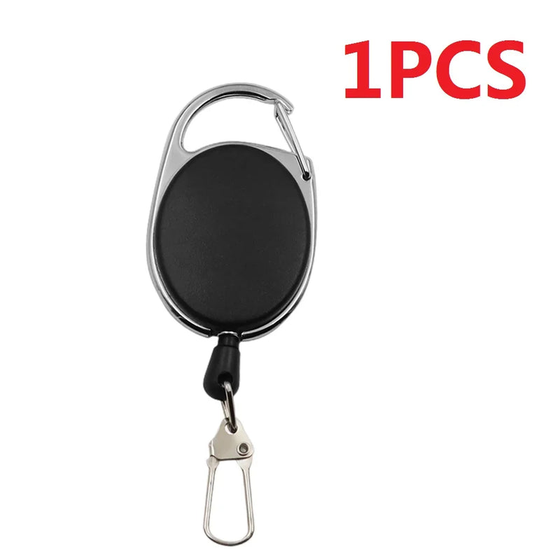 Fly Fishing Zinger Retractor 🔄 | Retractable Key Chain Reel with Spring Clip – 1–4pcs Tool Holder 🎣