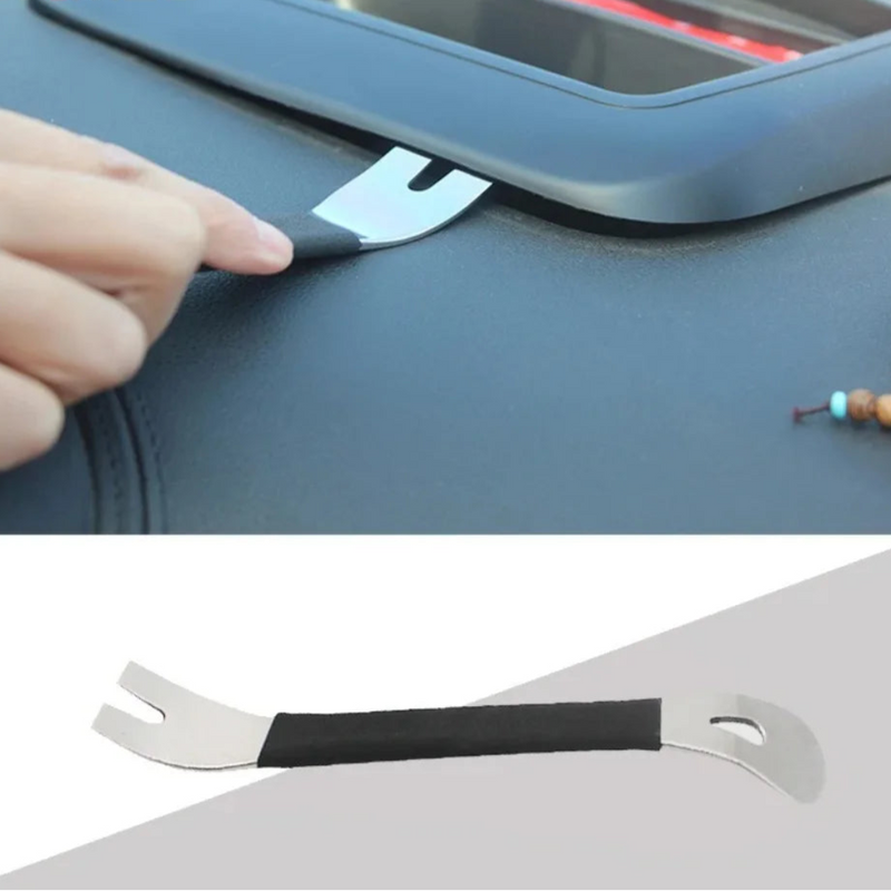 ProSteel™ Dual-End Car Trim Removal Tool – Stainless Steel Pry Tool for Car Panels & Fasteners
