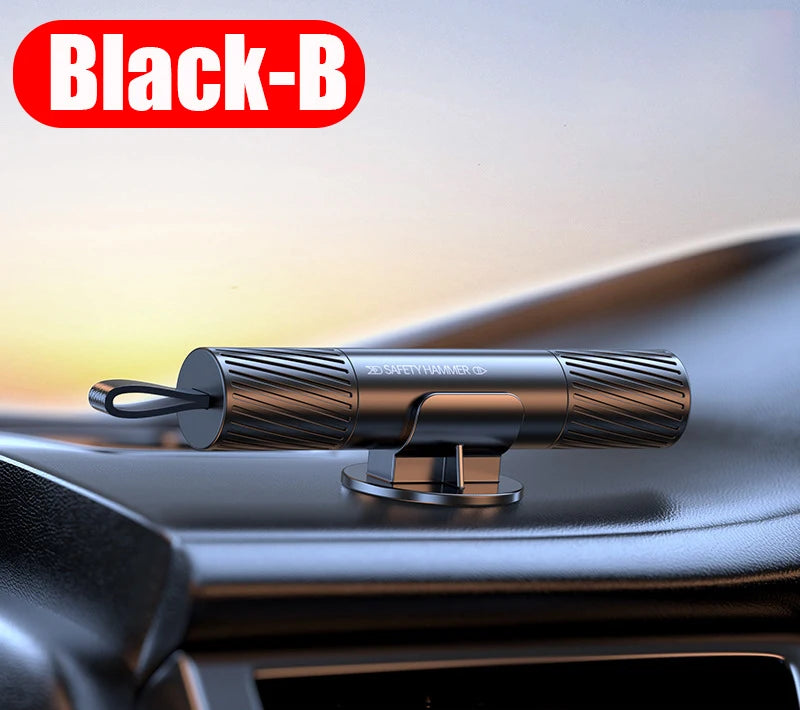 🚗 2-in-1 Car Safety Hammer | Emergency Glass Breaker & Seat Belt Cutter – High-Hardness Tungsten Steel Escape Tool