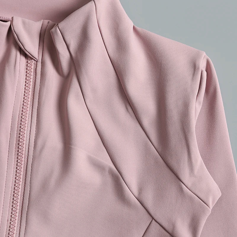 Women's Yoga Jacket – Stand Collar, Long Sleeve, High Stretch Workout Top 🧘‍♀️💪