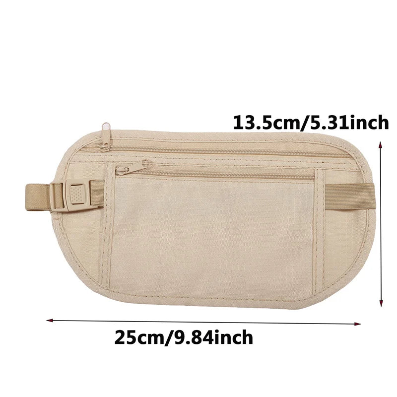 Invisible Travel Money Belt 💼 | Hidden Waist Bag for Running, Hiking & Travel 🏃✈️