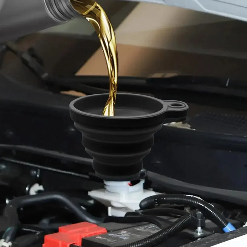 🌟 Universal Silicone Foldable Car Engine Funnel – Portable Auto Fluid Change Funnel for Oil & Washer Fluid 🚗