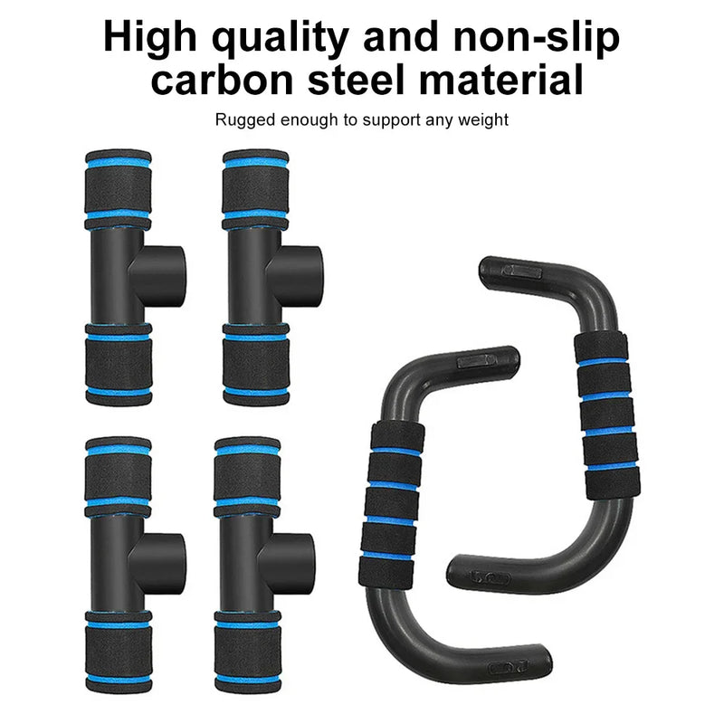 U-Shaped Push-up Rack with Hand Sponge Grip – Fitness Equipment for Home Gym & Muscle Training 💪
