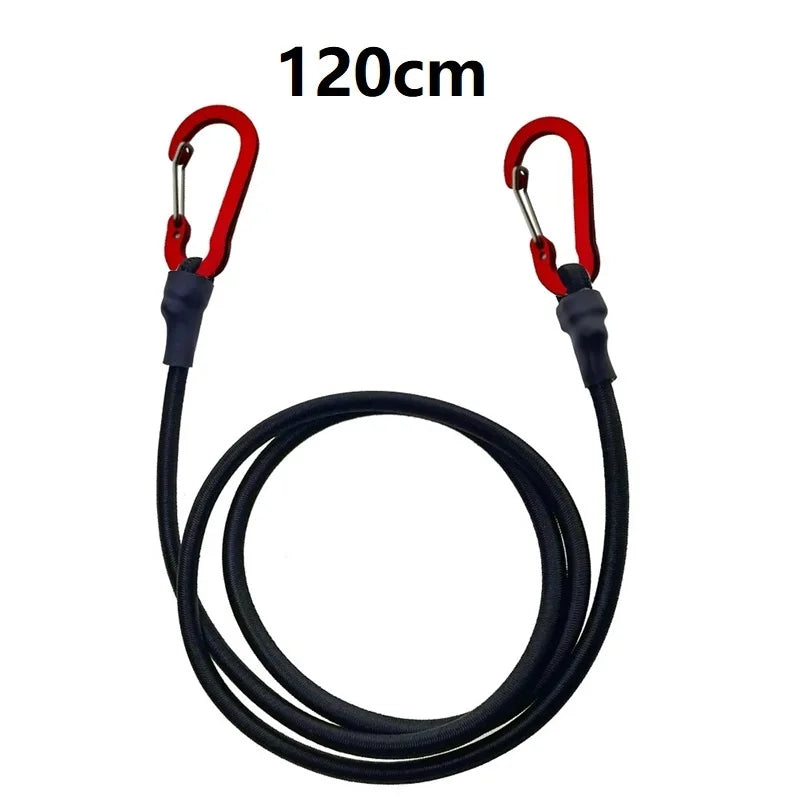 💪 Heavy Duty Bungee Cord with Carabiner Hooks – Elastic Tie Strap for Kayak 🚣‍♂️, Cycling 🚴, Luggage 🧳 & Camping 🏕️ Accessories