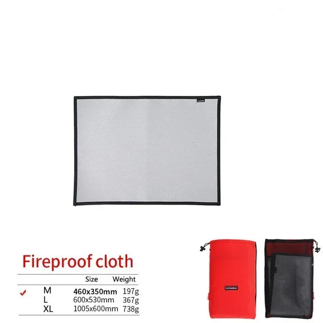 🔥 Fireproof Camping Mat – Flame Retardant BBQ & Picnic Blanket | Heat Resistant Fiberglass Cloth