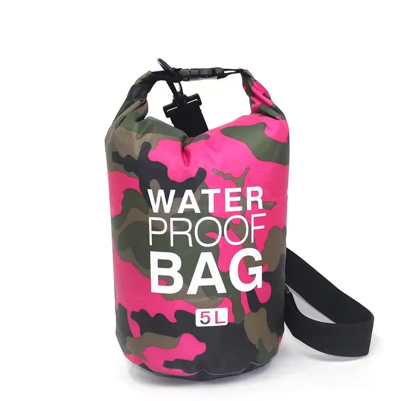 30L Camouflage Waterproof Dry Bag 🌊 | PVC-Coated Sack for Rafting, Trekking & Diving Adventures
