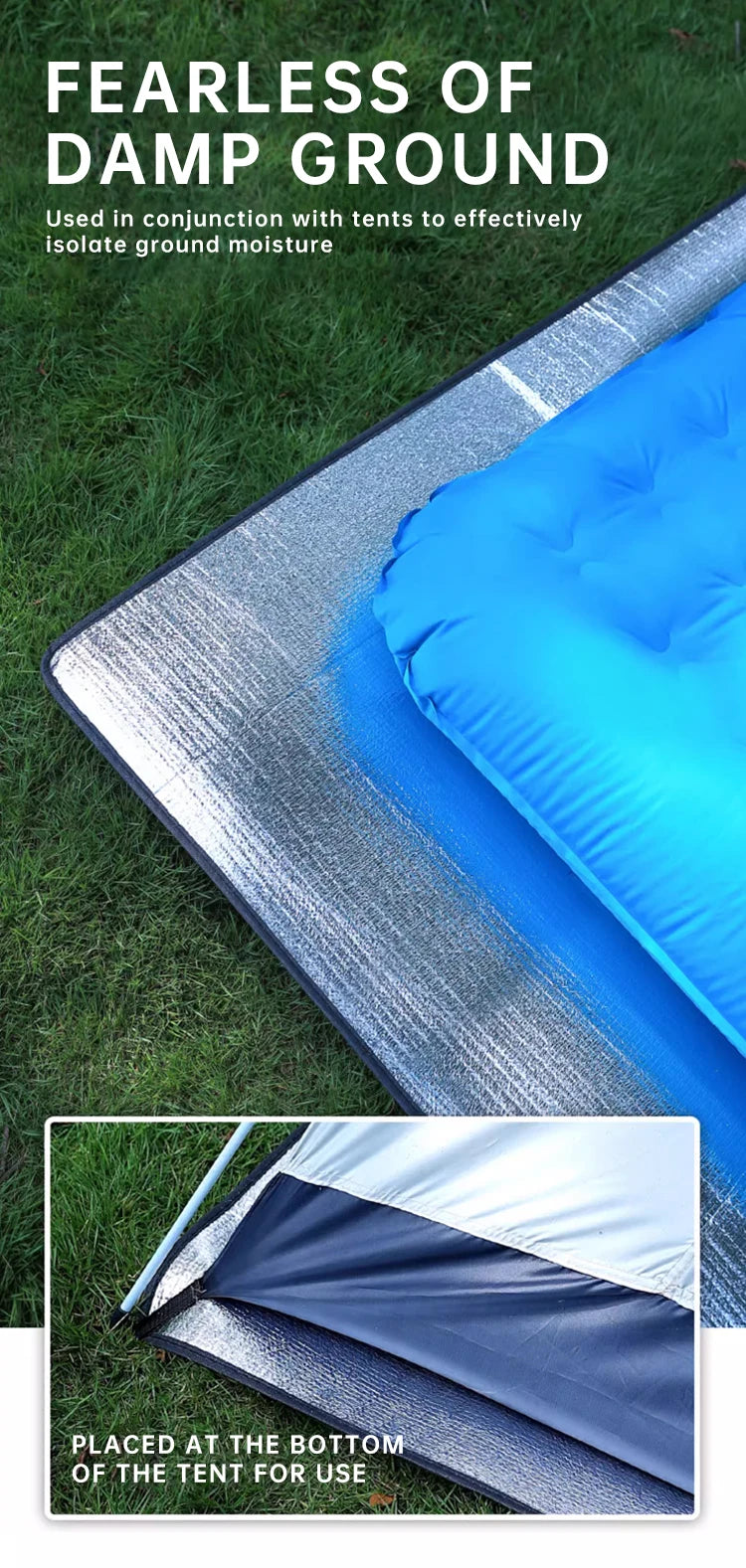 Waterproof Outdoor Picnic Mat 🏕️ | Double-Sided Aluminum Camping & Beach Blanket