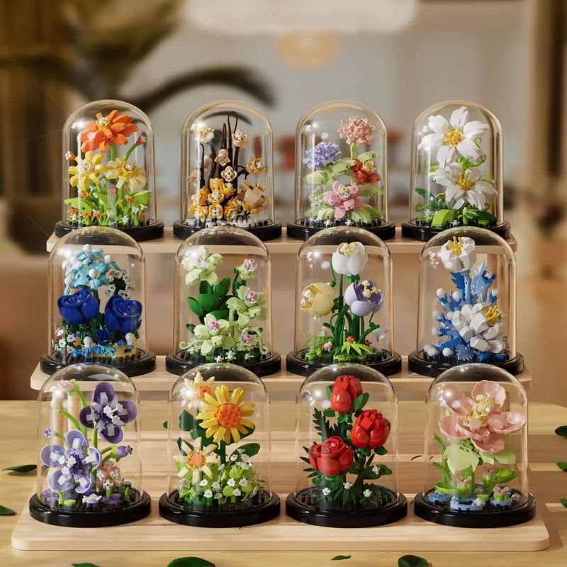 🌸 Flower Bouquet Bonsai Building Blocks Set – DIY Artificial Plant Toy for Kids & Home Decor 🌿
