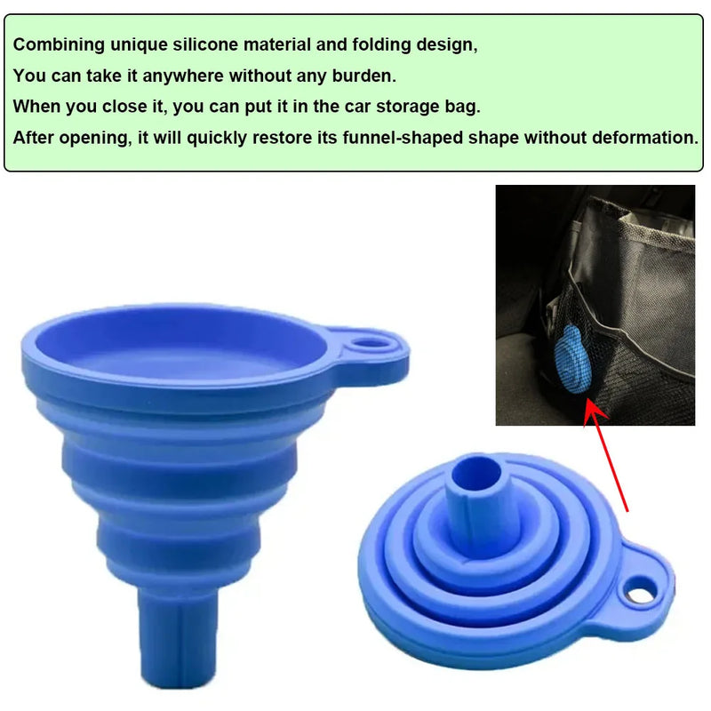 🌟 Universal Silicone Foldable Car Engine Funnel – Portable Auto Fluid Change Funnel for Oil & Washer Fluid 🚗