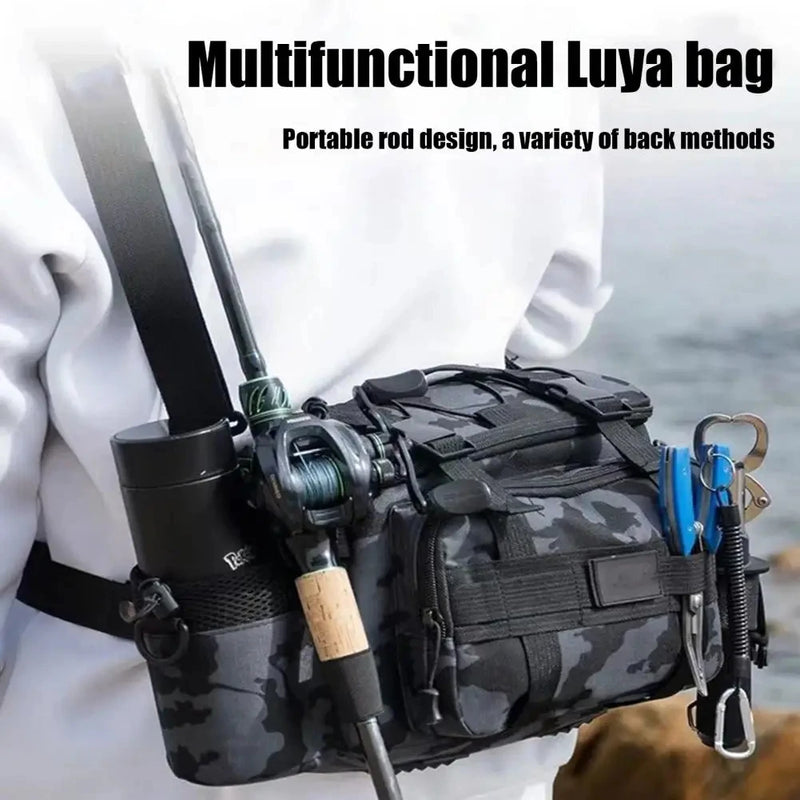 ProCatch™ Fishing Tackle Shoulder Bag 🎣 – Portable Rod Holder & Outdoor Gear Organizer