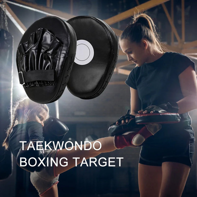 PU Leather Kickboxing Gloves & Punch Target Bag for MMA, Karate, Muay Thai & Sanda Training (Adults & Kids)