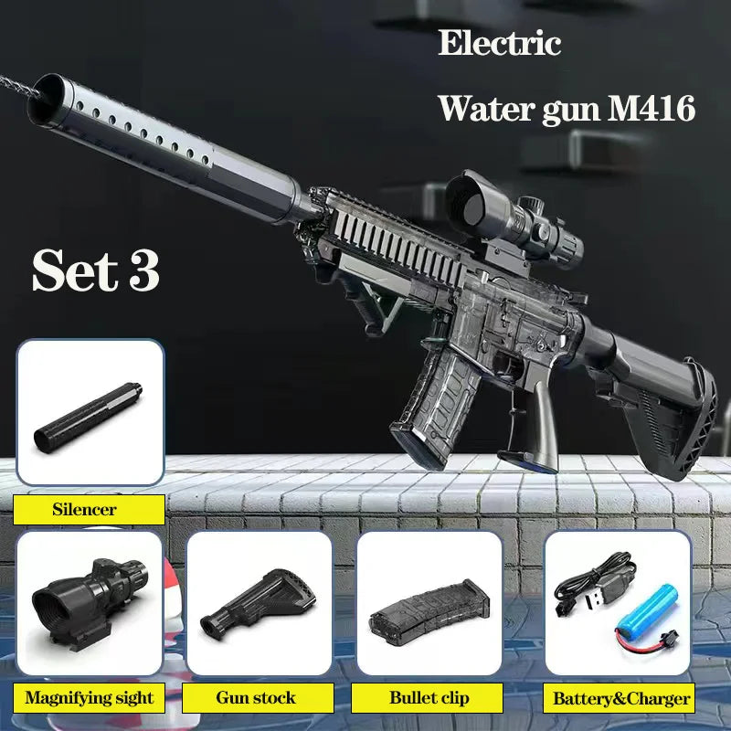 Blaster Splash™ High-Pressure Automatic Water Gun for Kids – Summer Beach Toy