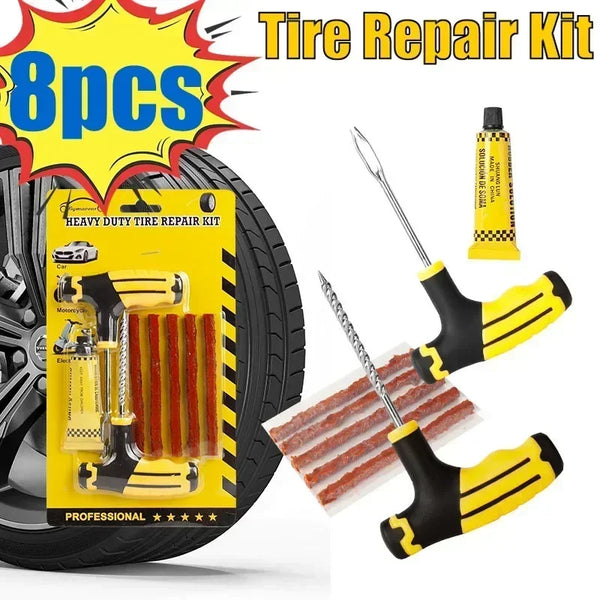 Universal 5-50Pc Tubeless Tire Repair Kit – Heavy Duty Puncture Plug Set for Car, Motorcycle, Truck, SUV & Off-Road Vehicles