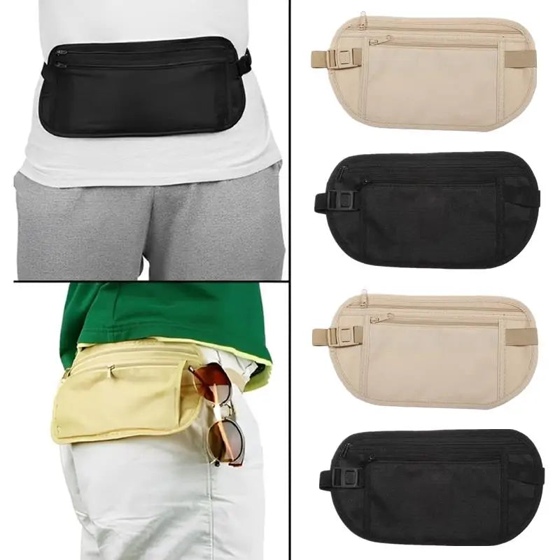 Invisible Travel Money Belt 💼 | Hidden Waist Bag for Running, Hiking & Travel 🏃✈️