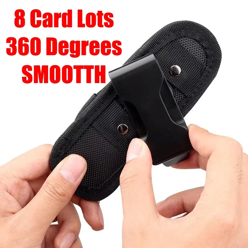Tactical 360° Rotating Flashlight Holster – Durable Belt Torch Pouch for Hunting, Survival & Outdoor Gear