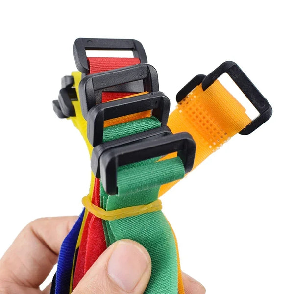 5pcs Universal Bike Handlebar Strap – Nylon Flashlight Holder & Tie-Down Bands