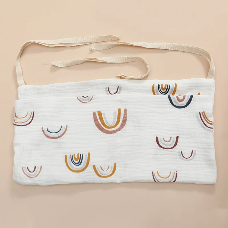 Baby Bedside Organizer 🍼 | Portable Diaper Caddy with Dual Pockets for Newborn Essentials