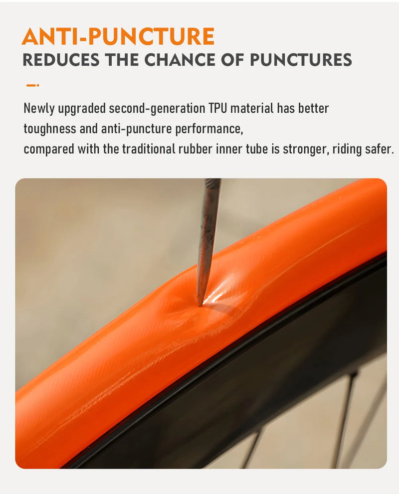 ThinkRider Ultralight 28g Bike Inner Tube - 700x18/25/28/32 TPU Material, 65mm French Valve 🚴‍♂️🚲