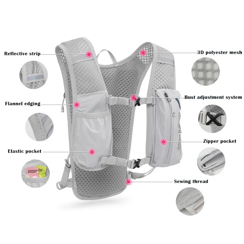 5L Trail Running Hydration Vest – Lightweight & Breathable Running Backpack for Marathon, Cycling & Climbing 🚴‍♂️🏃‍♂️⛰️